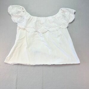 A New Day White Off Shoulder Lace Top Casual Blouse X-Large‎